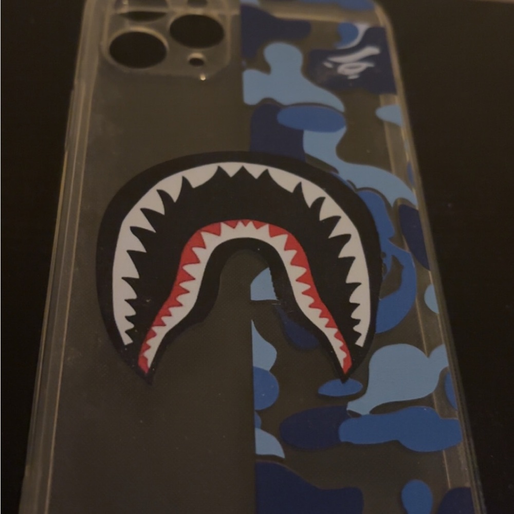Blue Bape Stylish Shark Design Phone Case